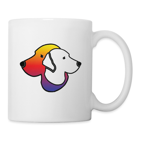 Dog Face Print Coffee/Tea Mug - white