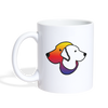 Dog Face Print Coffee/Tea Mug - white