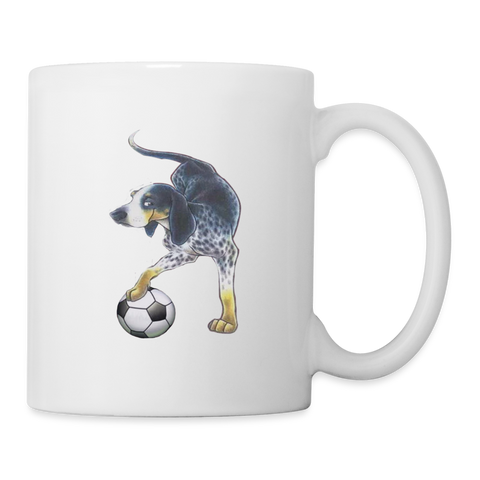 Bluetick Coonhound Print Coffee/Tea Mug - white