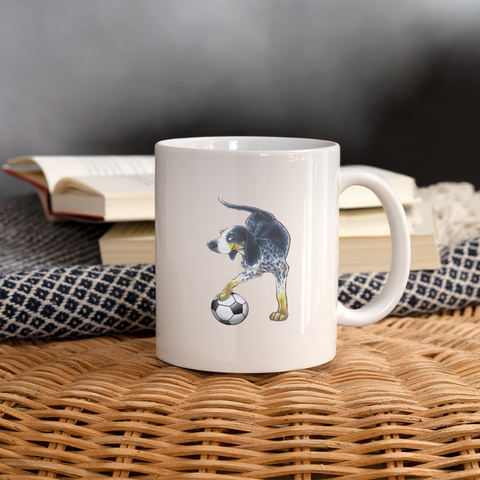 Bluetick Coonhound Print Coffee/Tea Mug - white
