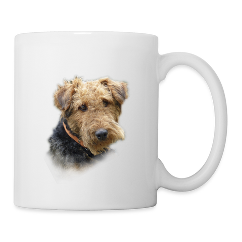 Airedale Terrier Print Coffee/Tea Mug - white