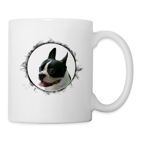 Boston Terrier Print Coffee/Tea Mug - white