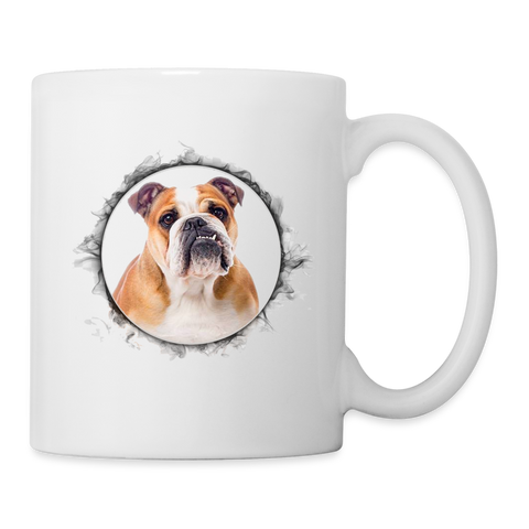 Bulldog Print Coffee/Tea Mug - white