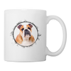 Bulldog Print Coffee/Tea Mug - white