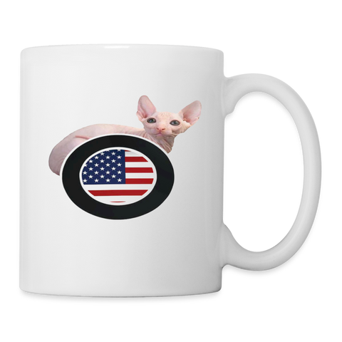 Sphynx Cat Print Coffee/Tea Mug - white