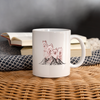 American Eskimo Mount Rushmore Art Print Coffee/Tea Mug - white