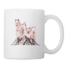 American Eskimo Mount Rushmore Art Print Coffee/Tea Mug - white