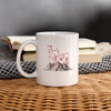 American Eskimo Mount Rushmore Art Print Coffee/Tea Mug - white