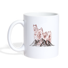 American Eskimo Mount Rushmore Art Print Coffee/Tea Mug - white