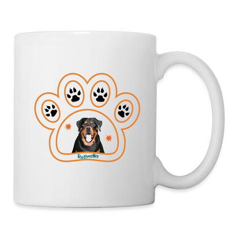 Rottweiler Paws Print Coffee/Tea Mug - white