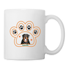 Rottweiler Paws Print Coffee/Tea Mug - white