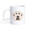 Rottweiler Paws Print Coffee/Tea Mug - white