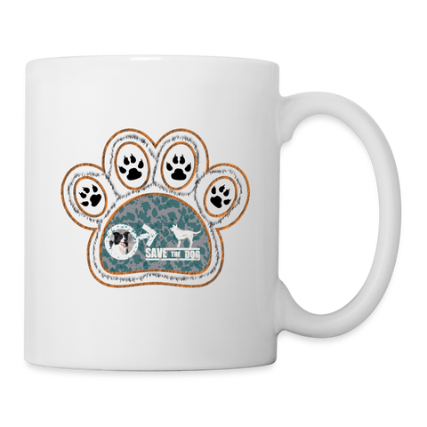 Save the Dog Print Coffee/Tea Mug - white