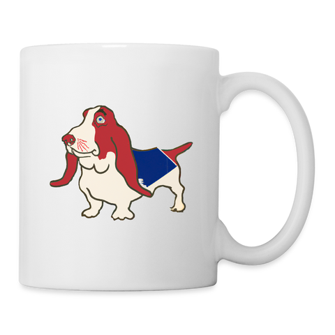 Basset Hound Print Coffee/Tea Mug - white