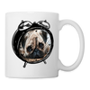 Cute Pug Alarm Clock Print Coffee/Tea Mug - white