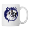 Boston Terrier Alarm Clock Print Coffee/Tea Mug - white