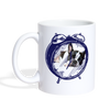 Boston Terrier Alarm Clock Print Coffee/Tea Mug - white