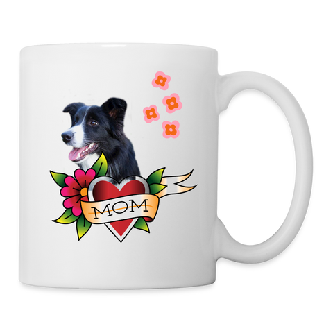 Border Collie MOM Print Coffee/Tea Mug - white