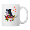 Border Collie MOM Print Coffee/Tea Mug - white