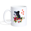 Border Collie MOM Print Coffee/Tea Mug - white