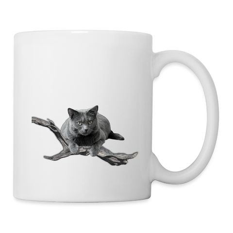 Chartreux Cat Print Coffee/Tea Mug - white