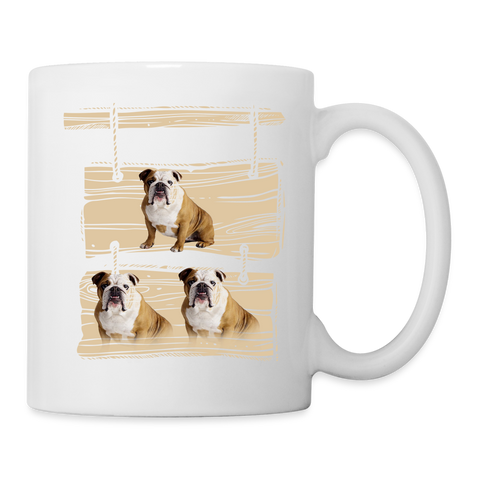 Bulldog Print Coffee/Tea Mug - white