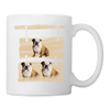 Bulldog Print Coffee/Tea Mug - white