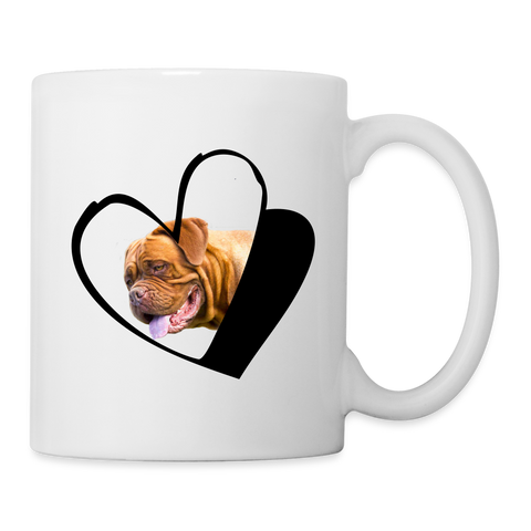 Dogue de Bordeaux Print Coffee/Tea Mug - white