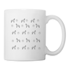 Great Dane Pattern Print Coffee/Tea Mug - white