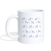 Great Dane Pattern Print Coffee/Tea Mug - white