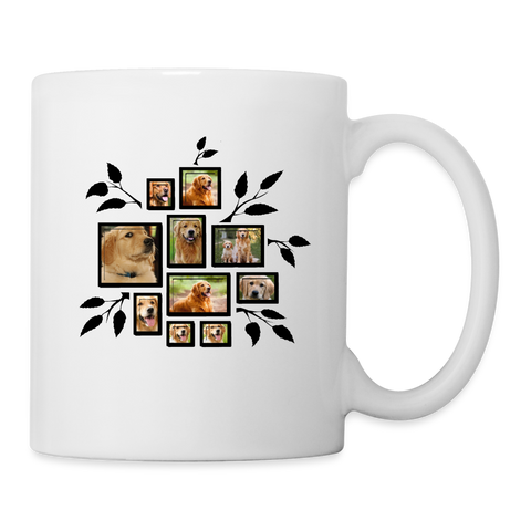 Golden Retriever Family Print Coffee/Tea Mug - white