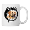 Labrador in Alarm Clock Print Coffee/Tea Mug - white