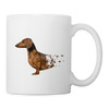 Dachshund Art Print Coffee/Tea Mug - white