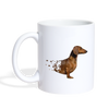 Dachshund Art Print Coffee/Tea Mug - white