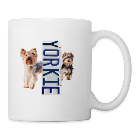 Yorkie Print Coffee/Tea Mug - white