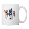 Yorkie Print Coffee/Tea Mug - white