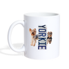 Yorkie Print Coffee/Tea Mug - white