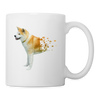 Akita Dog Art Print Coffee/Tea Mug - white