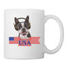 Boston Terrier USA Print Coffee/Tea Mug - white