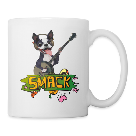 Boston Terrier Playing Print Coffee/Tea Mug - white