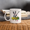 Boston Terrier Playing Print Coffee/Tea Mug - white