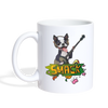 Boston Terrier Playing Print Coffee/Tea Mug - white