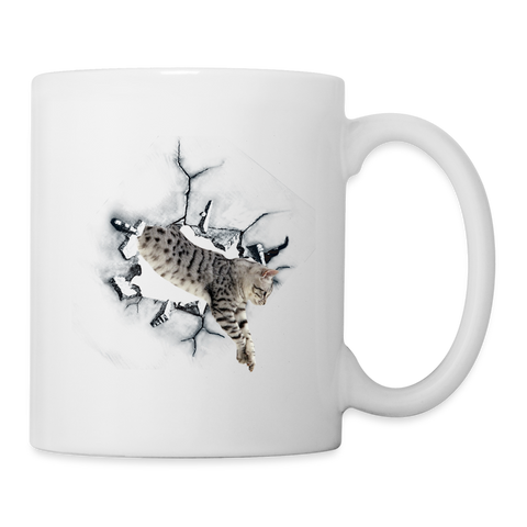 Cat Print Coffee/Tea Mug - white