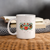 St. Bernard Dog Floral Print Coffee/Tea Mug - white