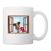 Jack Russell Terrier Print Coffee/Tea Mug - white