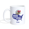 Maltese  Dog in USA Print Coffee/Tea Mug - white