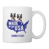 Boston Terrier in USA Print Coffee/Tea Mug - white