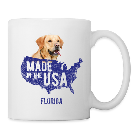 Labrador in USA Print Coffee/Tea Mug - white