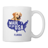 Labrador in USA Print Coffee/Tea Mug - white