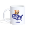 Labrador in USA Print Coffee/Tea Mug - white